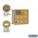 Salsbury Cell Phone Storage Locker - 3 Door High Unit (5 Inch Deep Compartments) - 9 A Doors - Gold - Recessed Mounted - Master Keyed Locks  19035-09GRK